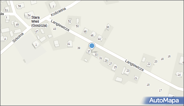 Goszcza, Langiewicza Mariana, gen., 35, mapa Goszcza
