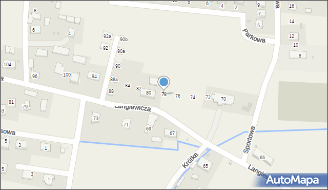 Goszcza, Langiewicza Mariana, gen., 78, mapa Goszcza