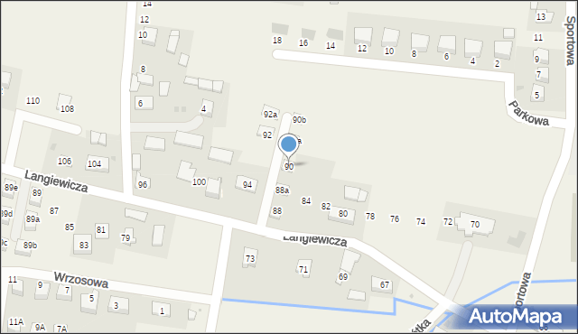 Goszcza, Langiewicza Mariana, gen., 90, mapa Goszcza