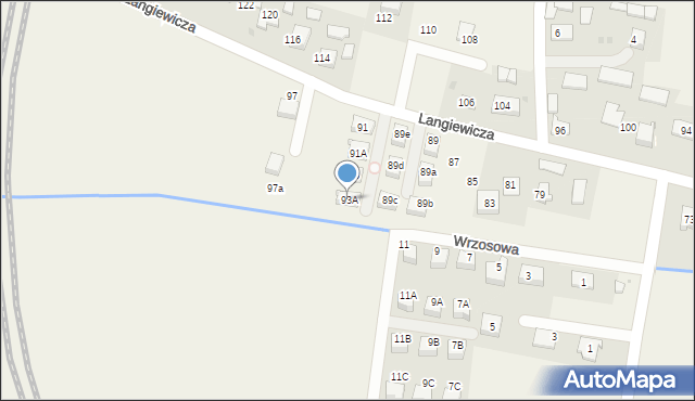 Goszcza, Langiewicza Mariana, gen., 93A, mapa Goszcza