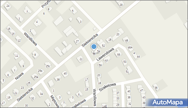 Gowarzewo, Lawendowa, 56, mapa Gowarzewo