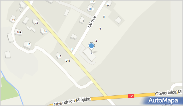 Grabik, Łąkowa, 2, mapa Grabik