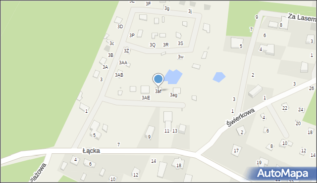 Grabina, Łącka, 3af, mapa Grabina