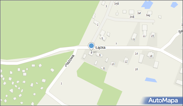 Grabina, Łącka, 4, mapa Grabina