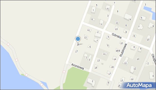Grabina, Lazurowa, 15, mapa Grabina