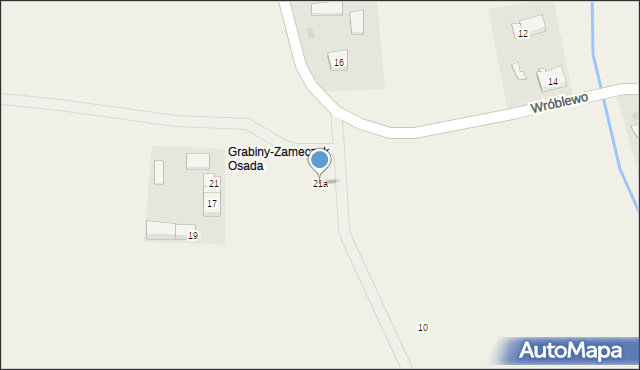 Grabiny-Zameczek, Łąkowa, 21a, mapa Grabiny-Zameczek