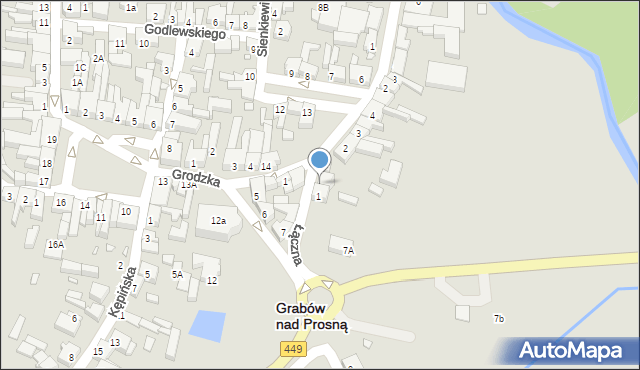 Grabów nad Prosną, Łączna, 2, mapa Grabów nad Prosną