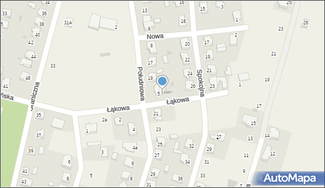 Granice, Łąkowa, 7, mapa Granice