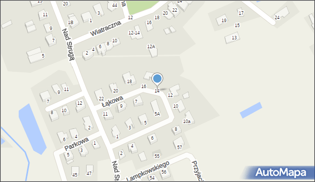 Grębocin, Łąkowa, 14, mapa Grębocin