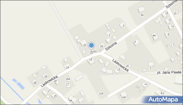 Gródek, Laskowicka, 22, mapa Gródek