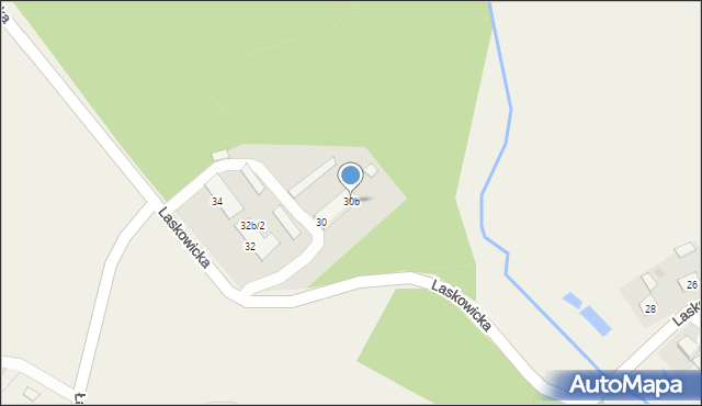 Gródek, Laskowicka, 30b, mapa Gródek