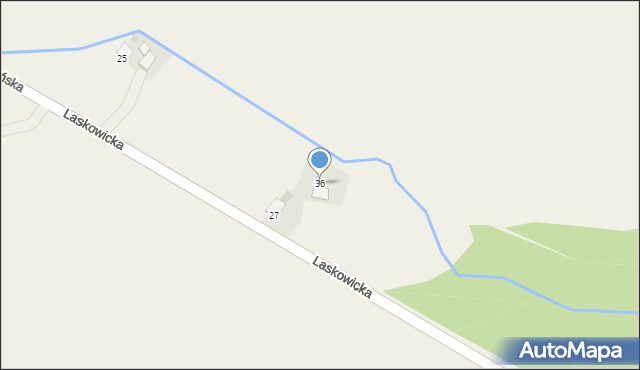 Gródek, Laskowicka, 36, mapa Gródek