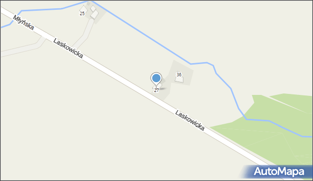 Gródek, Laskowicka, 36a, mapa Gródek