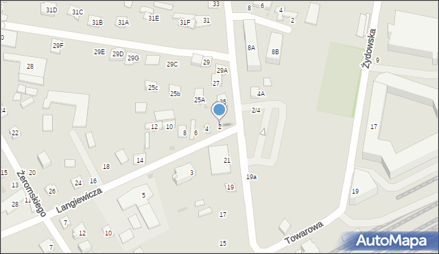 Grodzisk Mazowiecki, Langiewicza Mariana, gen., 2, mapa Grodzisk Mazowiecki