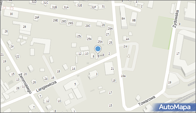 Grodzisk Mazowiecki, Langiewicza Mariana, gen., 6, mapa Grodzisk Mazowiecki