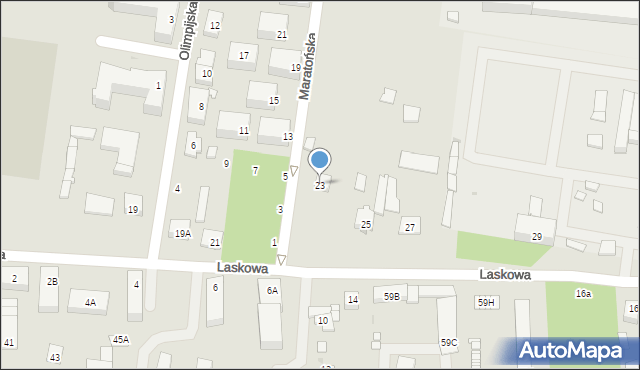 Grójec, Laskowa, 23, mapa Grójec