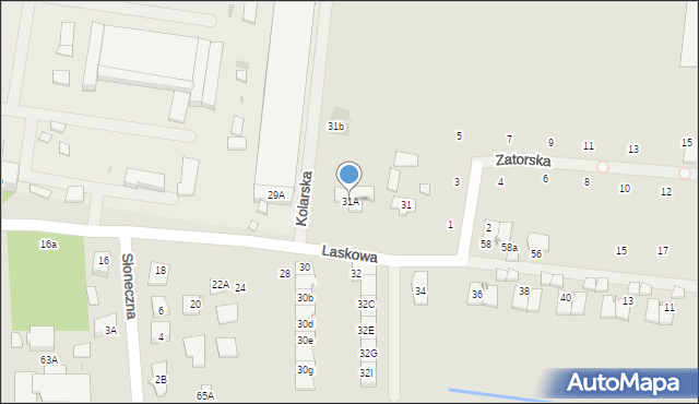 Grójec, Laskowa, 31A, mapa Grójec