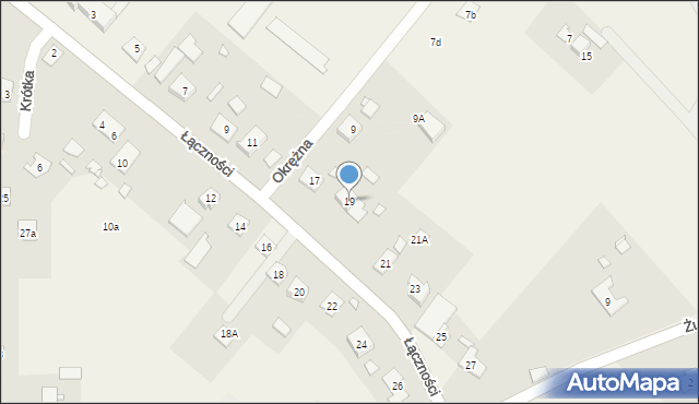 Gronowo Elbląskie, Łączności, 19, mapa Gronowo Elbląskie