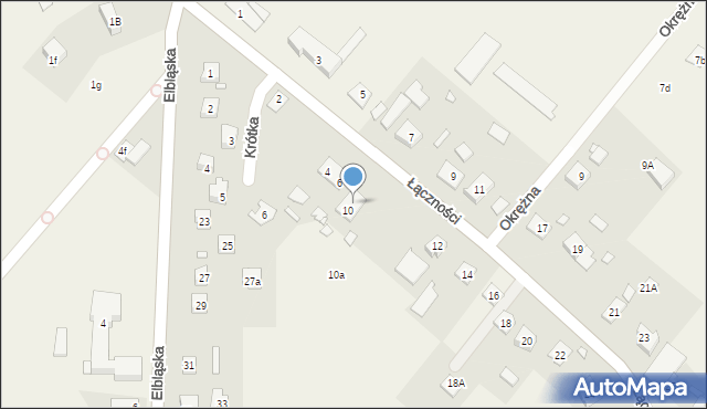 Gronowo Elbląskie, Łączności, 8, mapa Gronowo Elbląskie