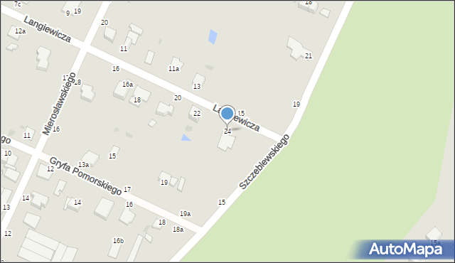 Grudziądz, Langiewicza Mariana, gen., 24, mapa Grudziądza
