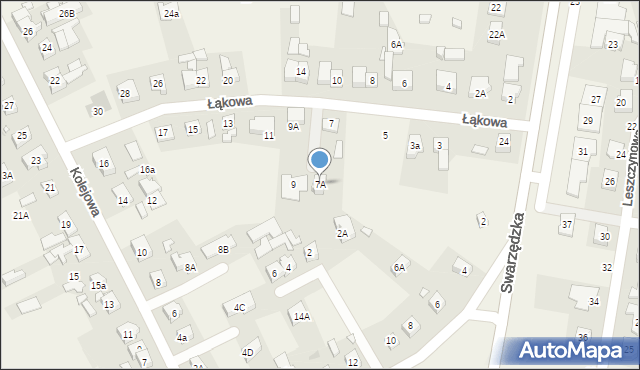 Gruszczyn, Łąkowa, 7A, mapa Gruszczyn