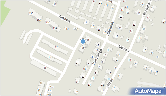 Gryfice, Łąkowa, 25, mapa Gryfice