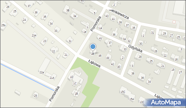 Gryfice, Łąkowa, 48, mapa Gryfice
