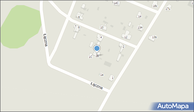 Gryfino, Łączna, 1B, mapa Gryfino