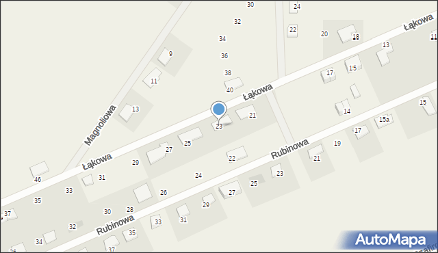 Grzędzice, Łąkowa, 23, mapa Grzędzice