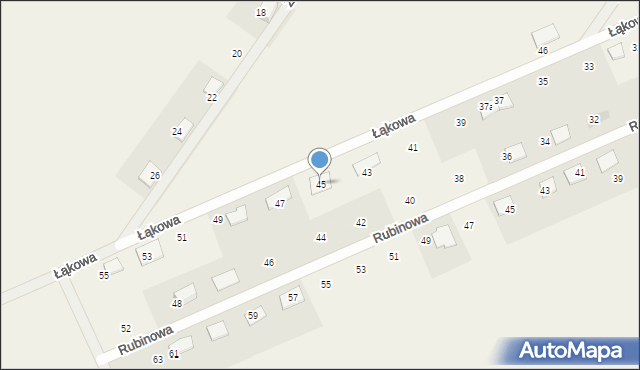 Grzędzice, Łąkowa, 45, mapa Grzędzice