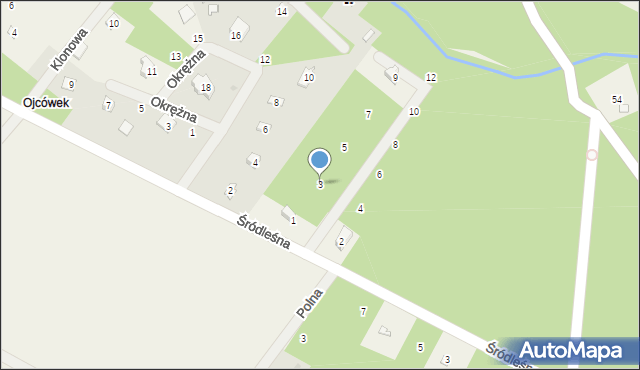 Grzymek, Lawendowa, 3, mapa Grzymek