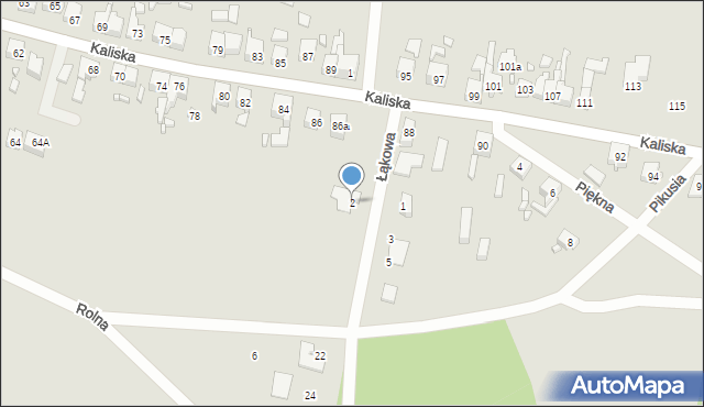 Gubin, Łąkowa, 2, mapa Gubin