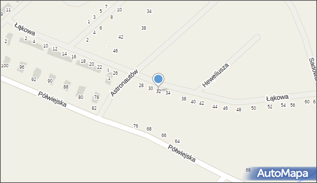 Gwiazdowo, Łąkowa, 32, mapa Gwiazdowo