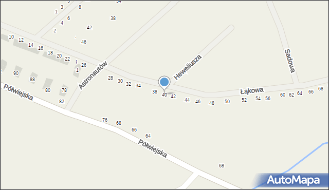 Gwiazdowo, Łąkowa, 40, mapa Gwiazdowo