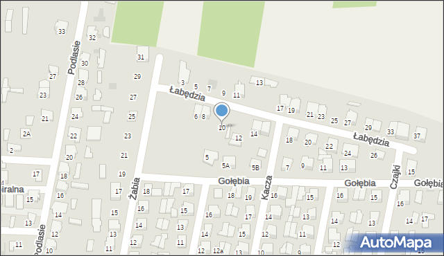 Hajnówka, Łabędzia, 10, mapa Hajnówka