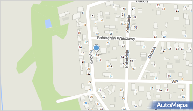 Hajnówka, Łąkowa, 11A, mapa Hajnówka