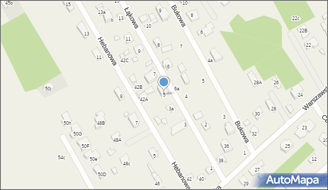 Hipolitów, Łąkowa, 5, mapa Hipolitów