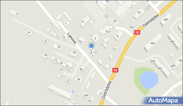 Iława, Łąkowa, 4, mapa Iława