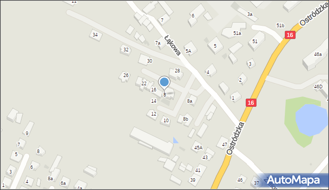 Iława, Łąkowa, 8, mapa Iława