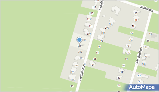 Izabelin C, Langiewicza Mariana, gen., 105, mapa Izabelin C