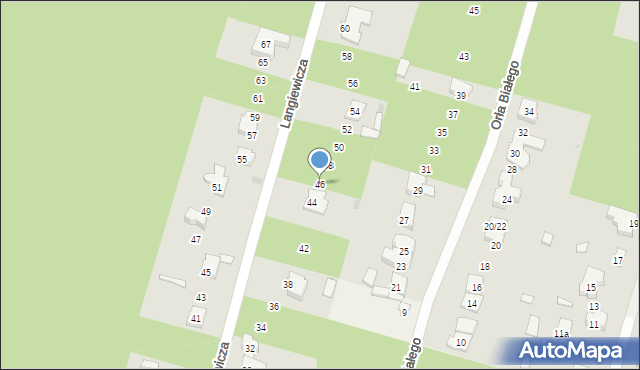 Izabelin C, Langiewicza Mariana, gen., 46, mapa Izabelin C