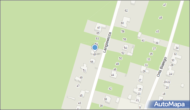 Izabelin C, Langiewicza Mariana, gen., 57, mapa Izabelin C