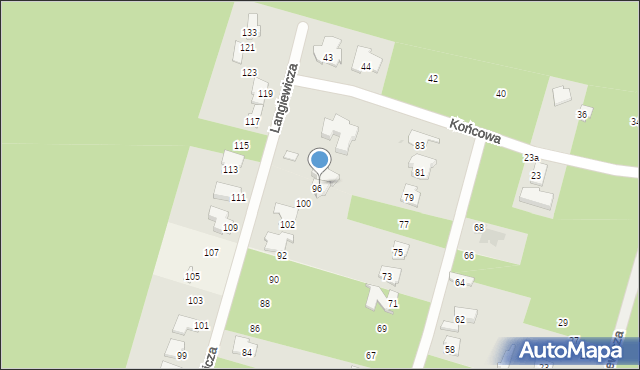 Izabelin C, Langiewicza Mariana, gen., 98, mapa Izabelin C