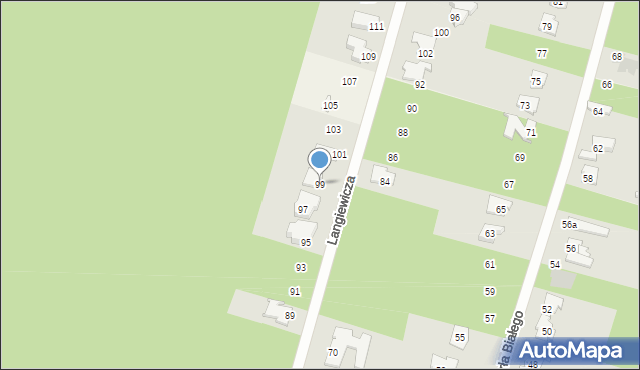 Izabelin C, Langiewicza Mariana, gen., 99, mapa Izabelin C