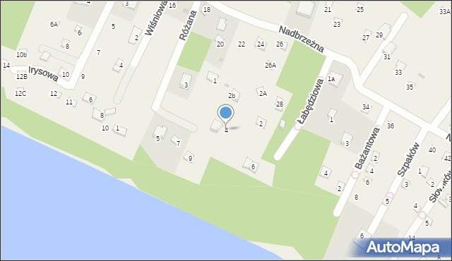 Izbica, Łabędziowa, 4, mapa Izbica