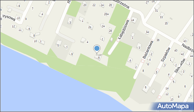 Izbica, Łabędziowa, 6a, mapa Izbica