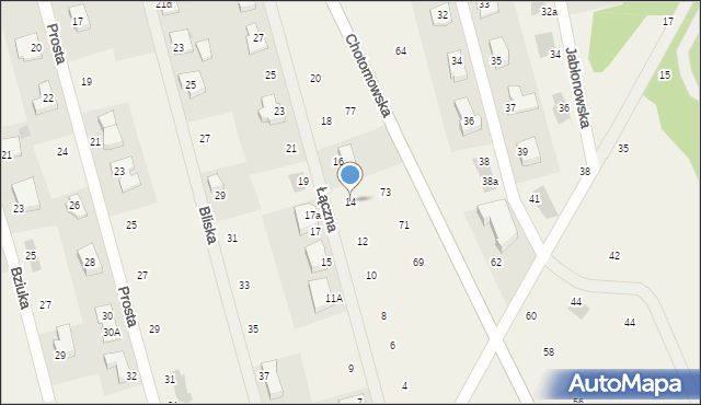 Jabłonna, Łączna, 14, mapa Jabłonna