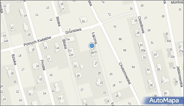 Jabłonna, Łączna, 29, mapa Jabłonna