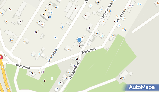 Jabłonna, Lasek Brzozowy, 1, mapa Jabłonna