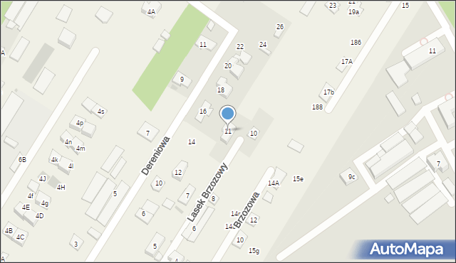 Jabłonna, Lasek Brzozowy, 11, mapa Jabłonna